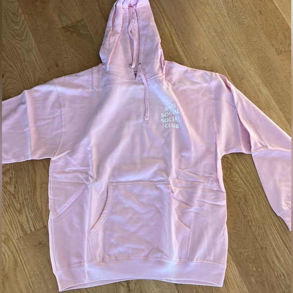 Know you better pink anti social club hoodie sweatshirt - Picture 6 of 9